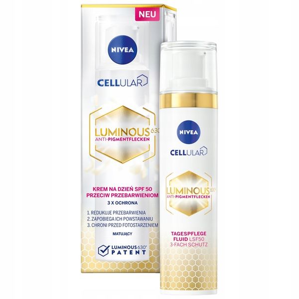 Nivea Cellular Luminous 630 Krem Przeciw Przebarwieniom na Dzień 40ml zdjęcie 6
