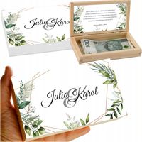 PUDEŁKO NA PIENIĄDZE Z ŻYCZENIAMI DLA PARY MŁODEJ ŚLUB WESELE PREZENT 1