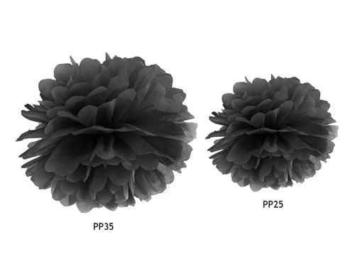 pompon bibułowy czarny 25cm na Arena.pl