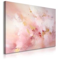 Obraz Ścienny Do Sypialni Różowy Beton Akwarele Styl Glamour 70cm x 50cm