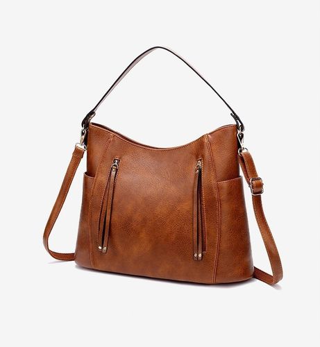 Torebka Duża BRĄZOWA Damska Pojemna Do pracy A4 Torba na Arena.pl