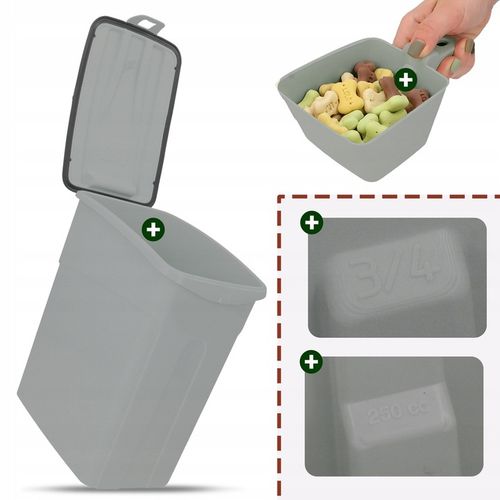 Barry King Pojemnik na suchą karmę 16l Szary na Arena.pl