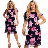 Zwiewna Elegancka Elastyczna SUKIENKA POLSKI PRODUKT DUŻO ROZMIARÓW