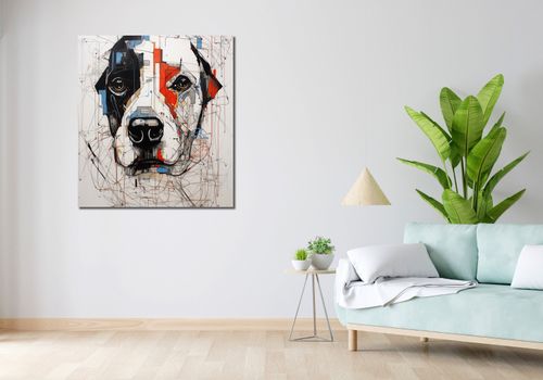 Obraz 90x100cm Przyrysowany Psiak na Arena.pl