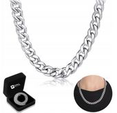 ŁAŃCUSZEK Srebrny Męski Pancerka DIAMENTOWANY WŁOSKI Łańcuch + GRATIS