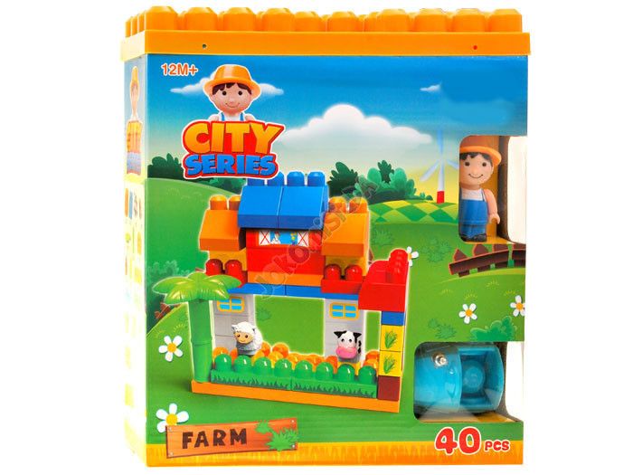 JKM ZA0625 Farma + Traktor duże KLOCKI do zabawy 40ele zdjęcie 5