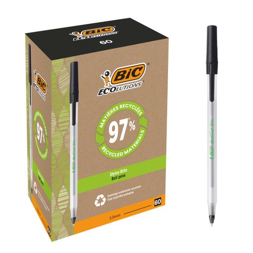 Długopis Bic Round Stic 60 szt czarny BOX na Arena.pl