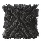 Poszewka z falbany MIRENA 45x45 czarna