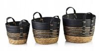 BALI Komplet 3 koszy trawa morska 33x33x26/28x28x23/23x23x20cm