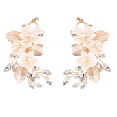 kolczyki ślubne boho wizytowe wiszące z kryształkami stal szlachetna kols10