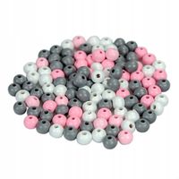 Drewniane koraliki KULA 8mm 120szt mix1