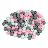 Drewniane koraliki KULA 8mm 120szt mix1