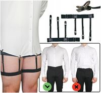 Szelki Utrzymujące koszulę Do utrzymania koszuli Męskie Czarne Regulacja