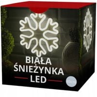 GWIAZDA SNIEZYNKA LED ODCIEN BIALY ZIMNY OZDOBA NA OKNO 40 CM SCIANA BALKON