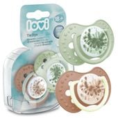 LOVI Smoczek uspokajający dynamiczny TIE DYE GREEN 18m+ 2 sztuki