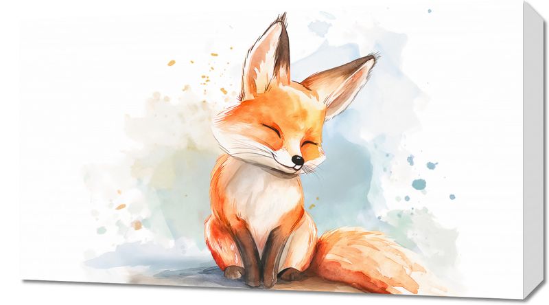 Obraz 70x40cm Zadowolony Lisek zdjęcie 1