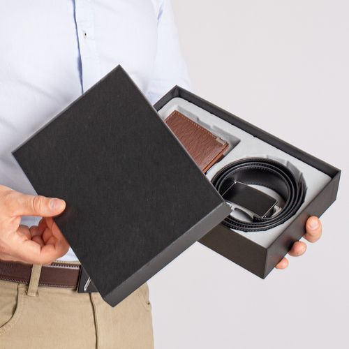 Pasek I Portfel Na Prezent Dla Chłopaka Elegancki Męski Zestaw Zp07 na Arena.pl