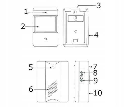 ALARM BEZPRZEWODOWY CZUJNIK RUCHU SYGNALIZATOR WEJŚCIA DO SKLEPU NA na Arena.pl