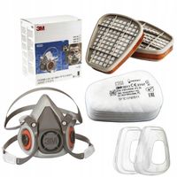 3M MASKA 6300 LAKIERNICZA KOMPLET +FILTRY 4 SZT. PÓŁMASKA 3M ORYGINAŁ