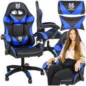 fotel gamingowy hero czarno-niebieski