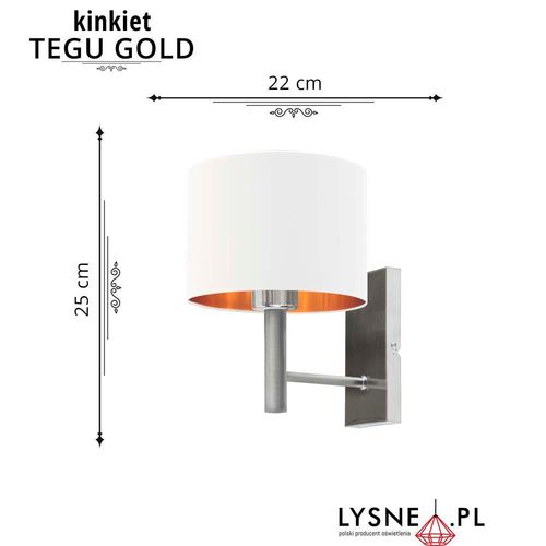 Nowoczesna oprawa ścienna TEGU GOLD na Arena.pl