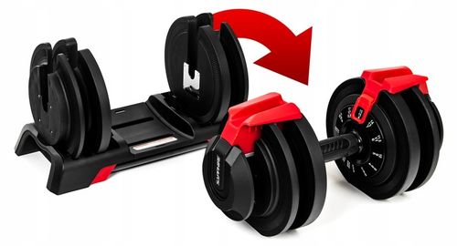 HANTEL regulowany KETTLEBELL 2w1 HANTLA 2KG-24KG zestaw 1x hantle SYSTEM na Arena.pl