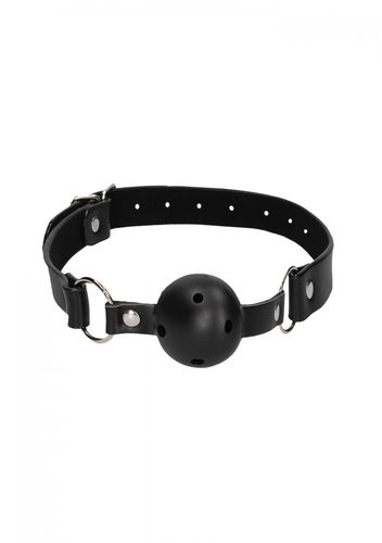 breathable ball gag   with bonded leather straps na Arena.pl
