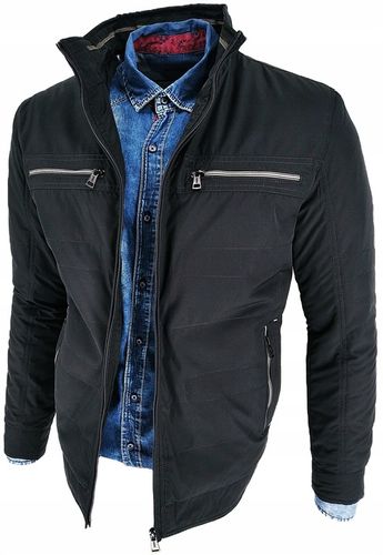 KURTKA MĘSKA PRZEJŚCIOWA PROSTA CIEMNA 3717 M na Arena.pl