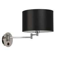 Lampa ścienna z abażurem Alexia 21-27580 czarny chrom