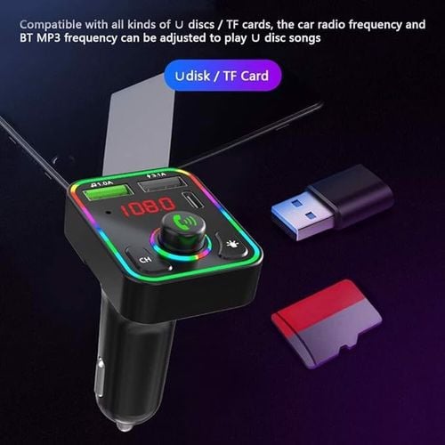 transmiter samochodowy fm bluetooth 2 ładowarki na Arena.pl