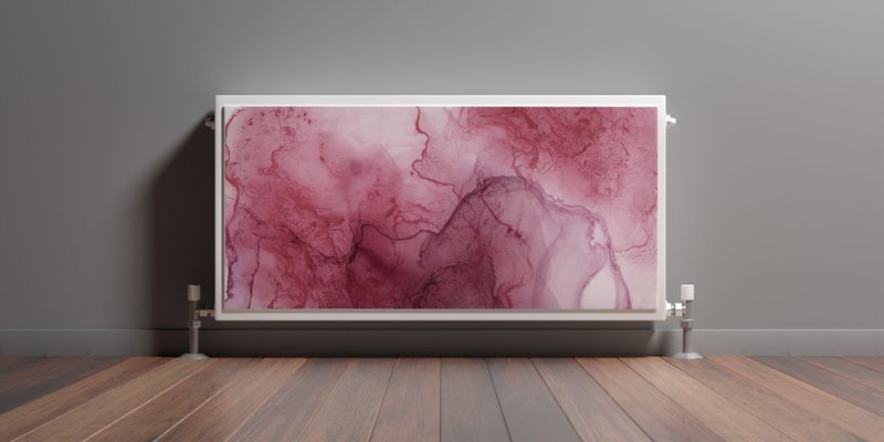 MATA Magnetyczna Do Kaloryfera Akwarela Różowa Abstrakcja 110cm x 60cm zdjęcie 3