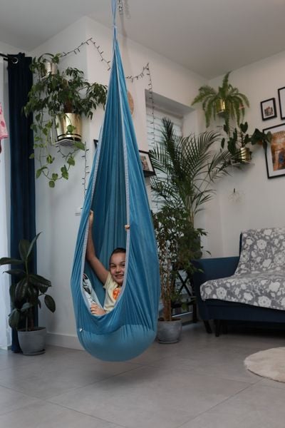 huśtawka kokon turkusowy zdjęcie 5