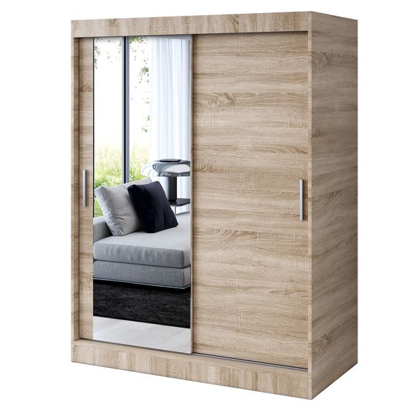 Szafa Przesuwna 150cm SOFIA Biel Garderoba 2 wnętrza zdjęcie 4