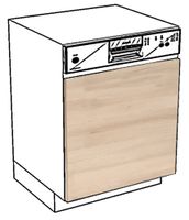 BRYGIDA Front zmywarki 60 panel odkryty MAT