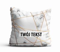 Poduszka Dekoracyjna MARMUR  z Twoim napisem M01