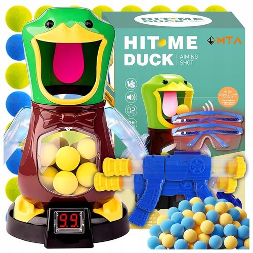 GŁODNA KACZKA XXL STRZELANIE DO CELU UCIEKA LED 2xPISTOLET PREZENT URODZINY na Arena.pl