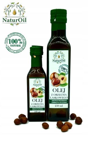 OLEJ ORZECHOWY Z ORZECHÓW LASKOWYCH nierafinowany Naturini 250ml na Arena.pl