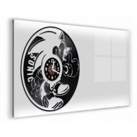 Zegar Ścienny z płyty winylowej na lustrze BAJKI 64 wzory 59x29cm