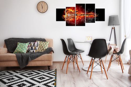 Obraz Drukowany 150X70 Płonąca Gitara na Arena.pl