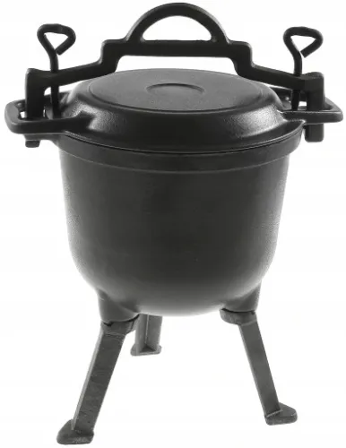 Kociołek myśliwski na pieczonki 8l żeliwny emaliowany 2w1 grill na Arena.pl