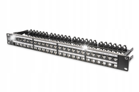 Patch panel pusty DIGITUS 19" 48 port 1U do modułów keystone (RAL 9005)