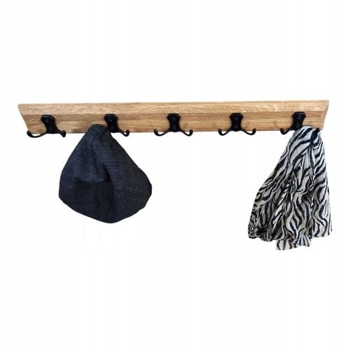 WIESZAK ŚCIENNY WISZACY LOFT DĄB 60CM 10 UCHWYTÓW NA UBRANIA DO na Arena.pl