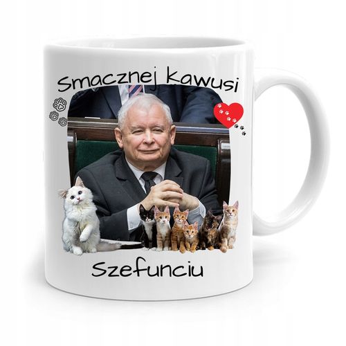 Kubek Śmieszny Prezesa Pis Jarosław Kaczyński Z Nadrukiem Ze Zdjęciem na Arena.pl