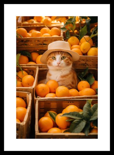 Plakat 20x30cm Kot w Pomarańczach na Arena.pl