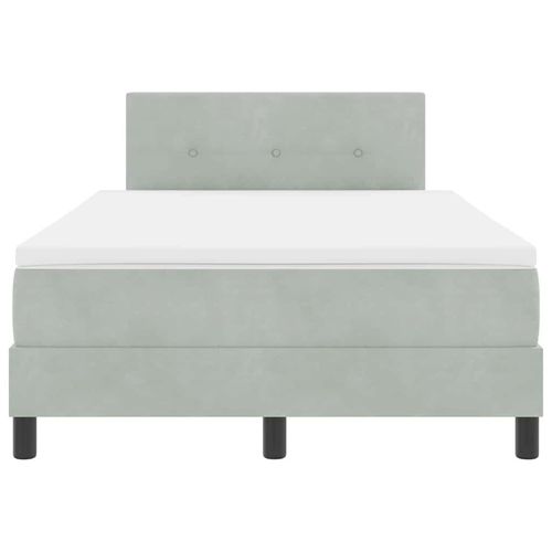 Łóżko sprężynowe z materacem Jasnoszary 120 x 200 cm Aksamit na Arena.pl