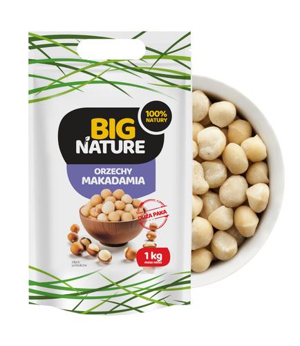 Orzechy Macadamia 1kg  - BIG NATURE na Arena.pl