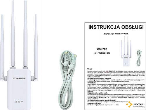 N300 WZMACNIACZ SYGNAŁU SIECI WiFi REPEATER MOCNY na Arena.pl
