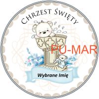 Opłatek na tort Urodziny Roczek Chrzest Święty Tekst Gratis Gruby 20 cm
