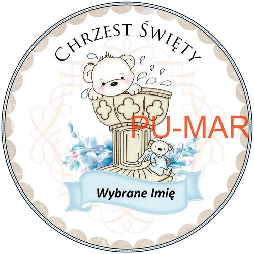 Opłatek na tort Urodziny Roczek Chrzest Święty Tekst Gratis Gruby 20 cm na Arena.pl