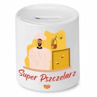 Skarbonka Dla Pszczelarza Super Pszczelarz Z Nadrukiem Ze Zdjęciem